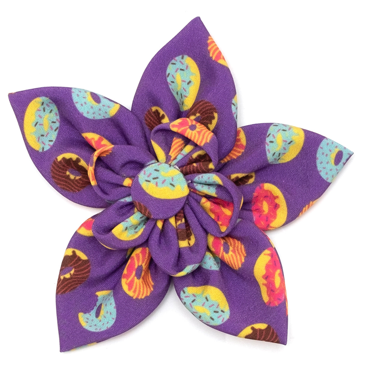 Donuts Dog Flower – Polyester, Purple, Sizes S, L