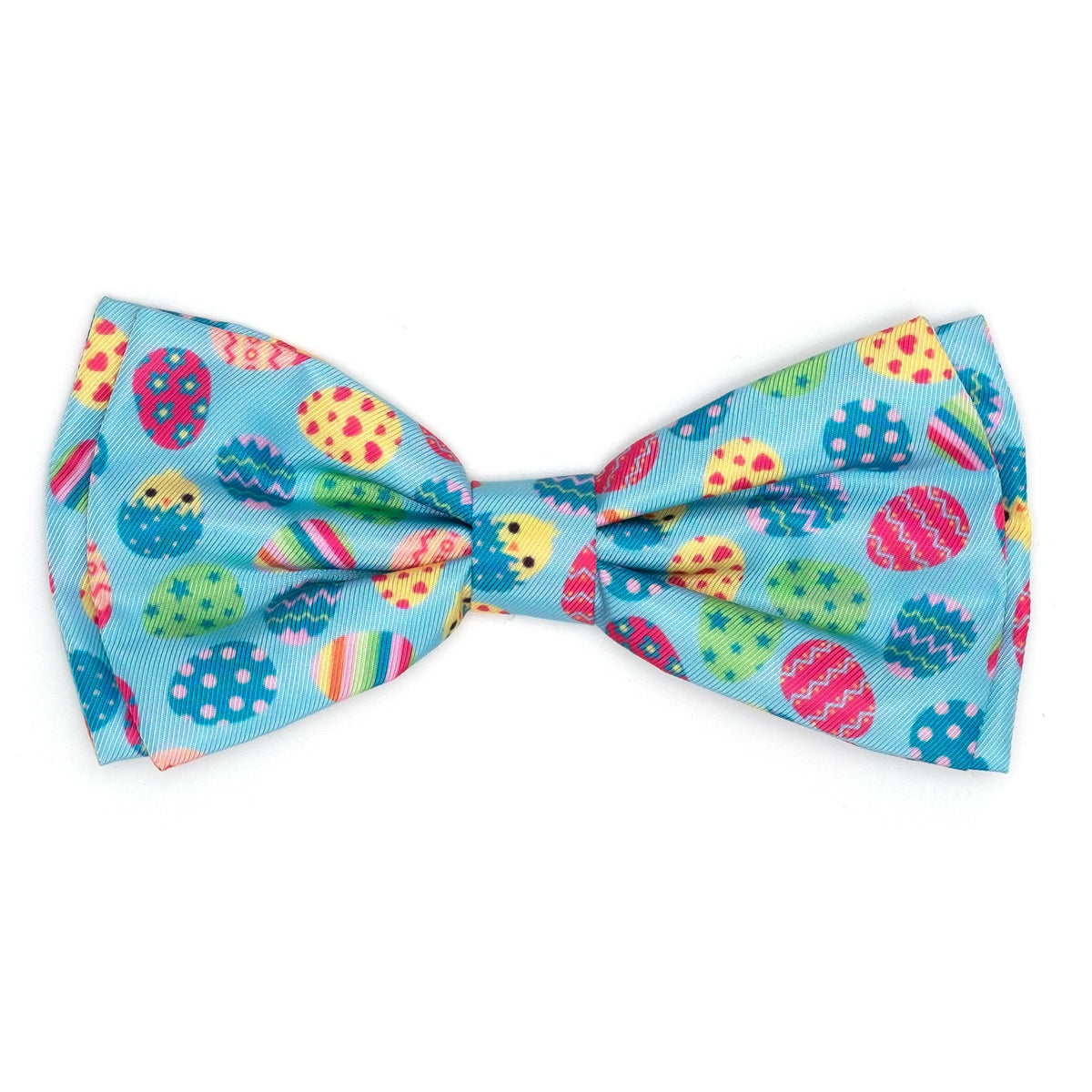 Easter Eggs Dog Bow Tie – Polyester, Blue, Sizes S, L