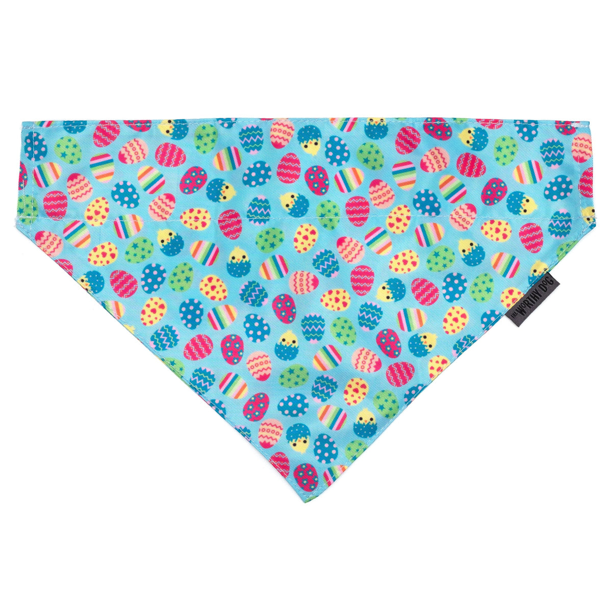 Easter Eggs Dog Slide-On Bandana – Polyester, Blue, Sizes S, L