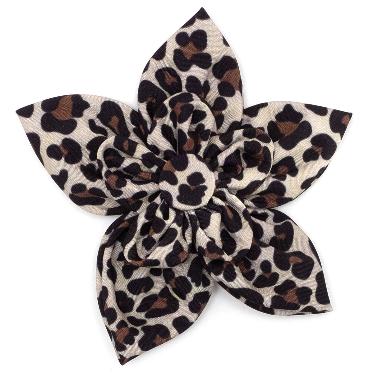 Leopard Dog Flower – Polyester, Tan, Pink & Teal, Sizes S, L