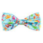 Life's a Beach Dog Bow Tie – Polyester, Mint Green, Sizes S, L