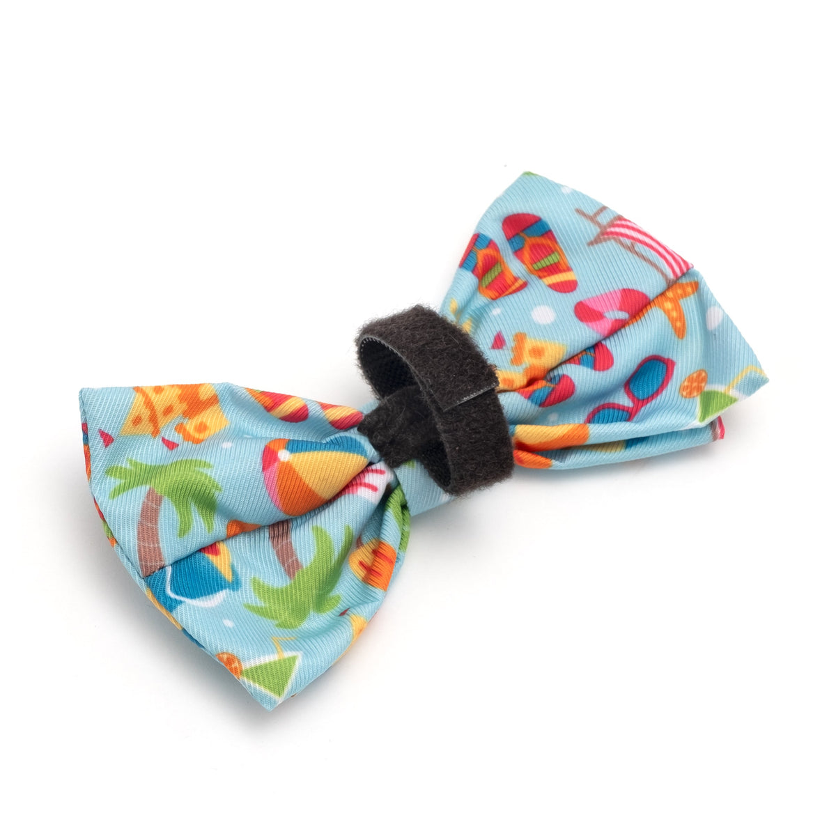 Life's a Beach Dog Bow Tie – Polyester, Mint Green, Sizes S, L