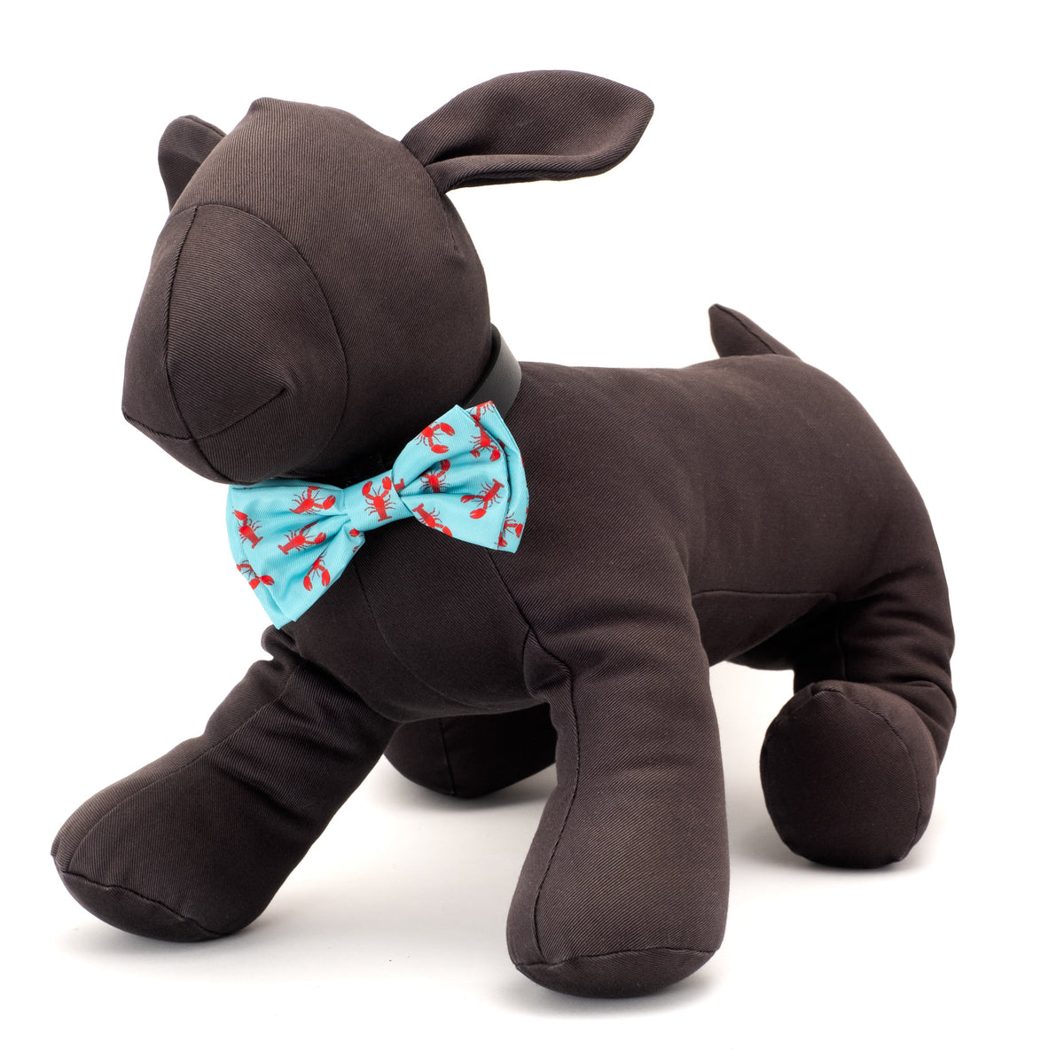 Lobsters Dog Bow Tie – Polyester, Teal, Sizes S, L