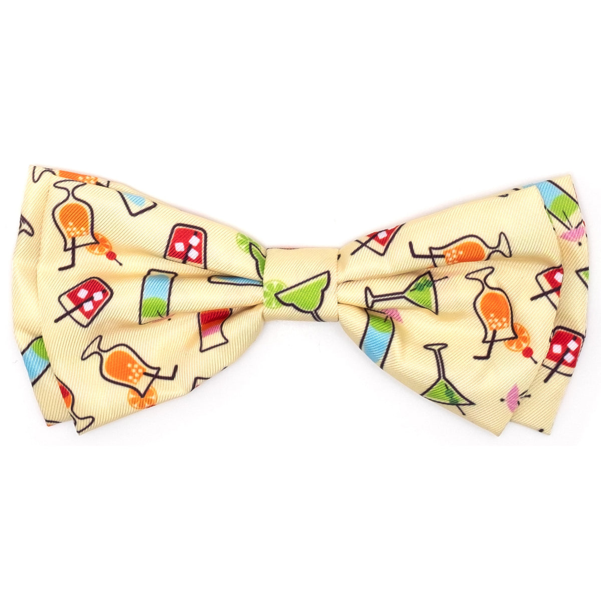 Pawty Dog Bow Tie – Polyester, Yellow, Sizes S, L
