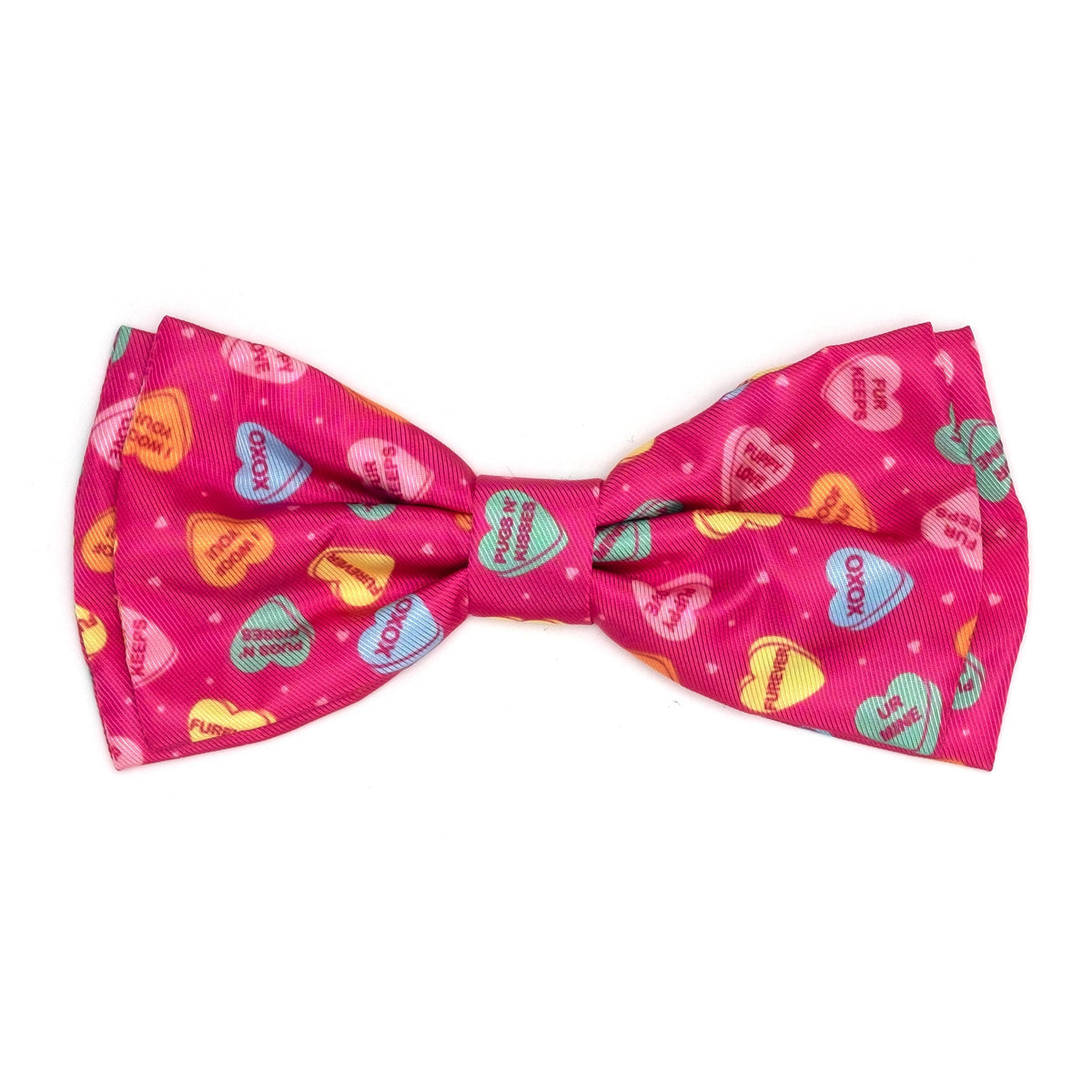 Puppy Love Dog Bow Tie – Polyester, Pink, Sizes S, L
