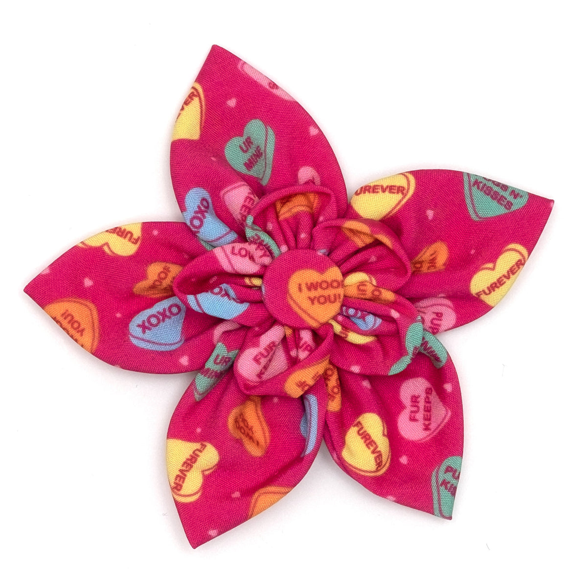 Puppy Love Dog Flower – Polyester, Pink, Sizes S, L