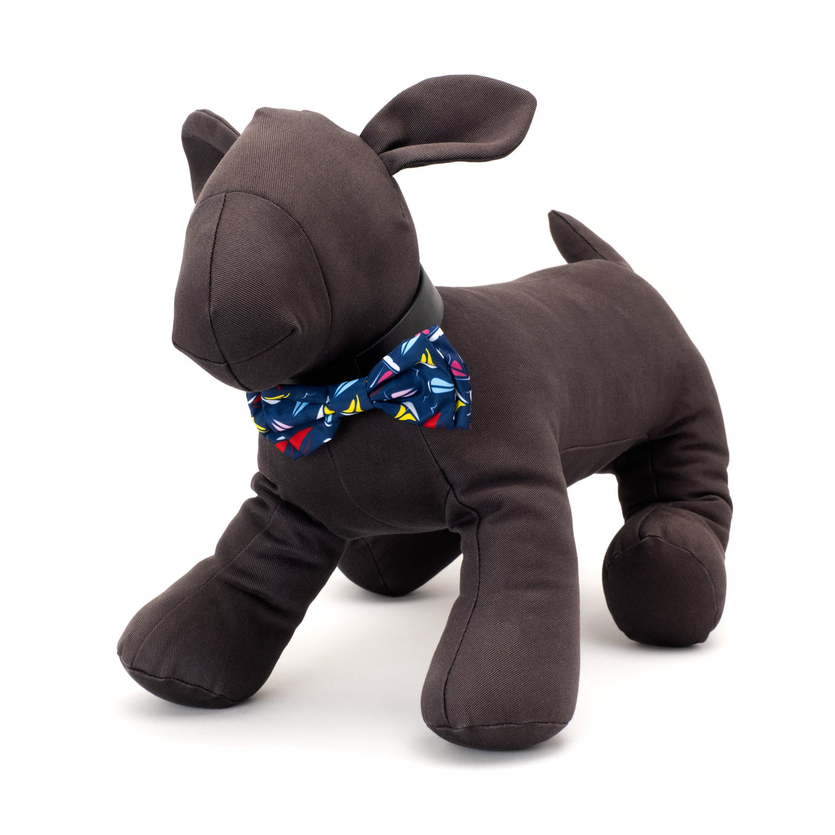 Sailboats Dog Bow Tie – Polyester, Navy, Sizes S, L