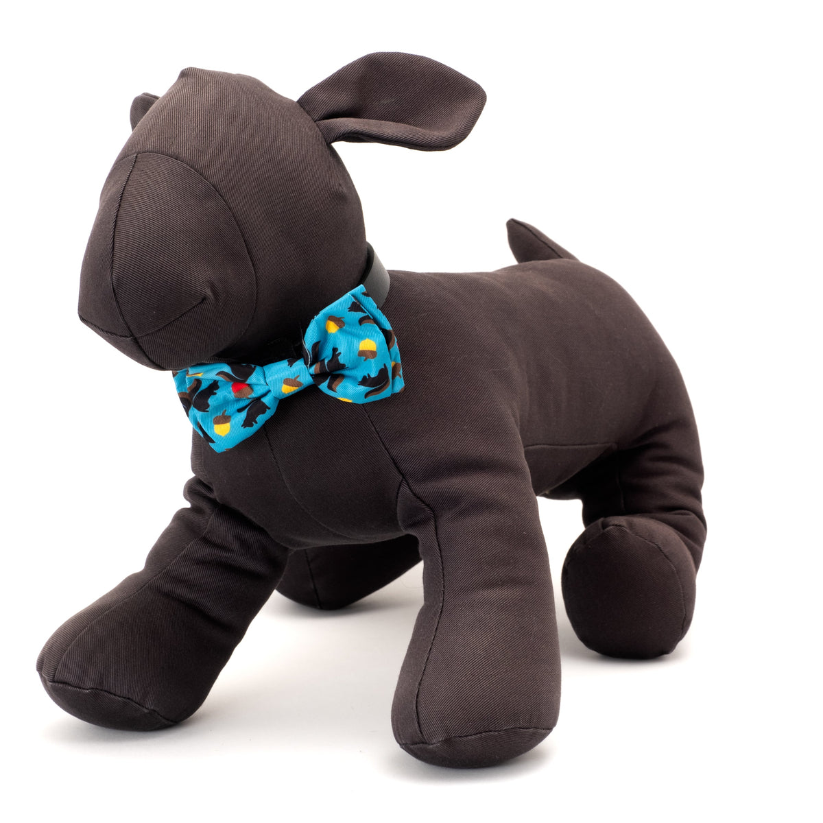 Squirrely Dog Bow Tie – Polyester, Teal, Sizes S, L