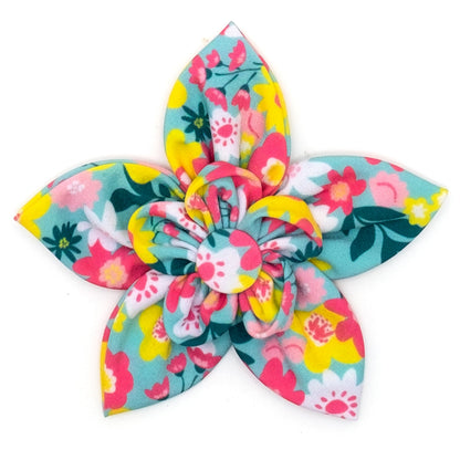 Spring Bouquet Dog Flower – Polyester, Blue, Sizes S, L