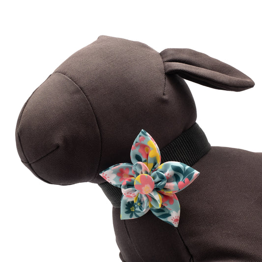 Spring Bouquet Dog Flower – Polyester, Blue, Sizes S, L