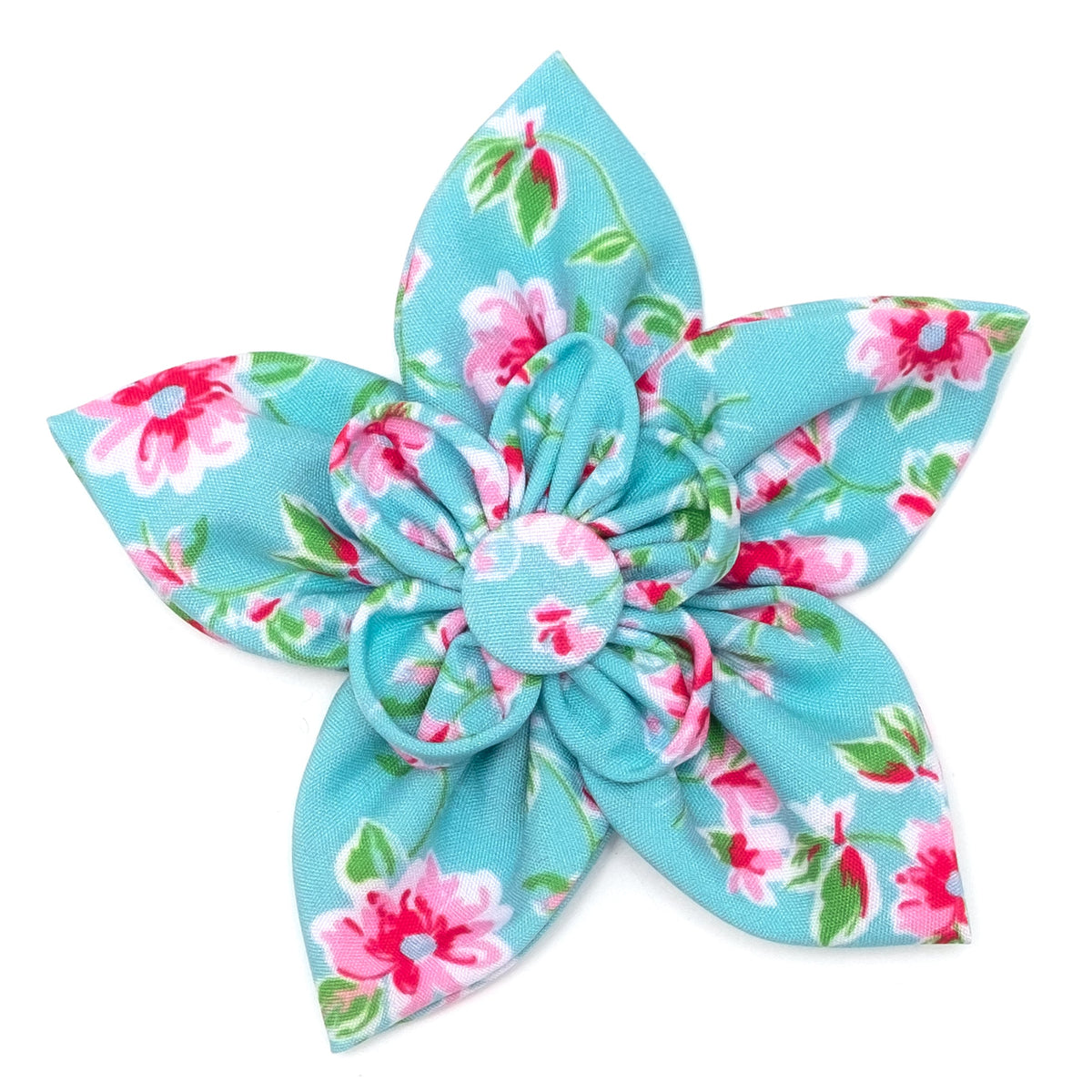 Watercolor Floral Dog Flower – Polyester, Teal, Sizes S, L