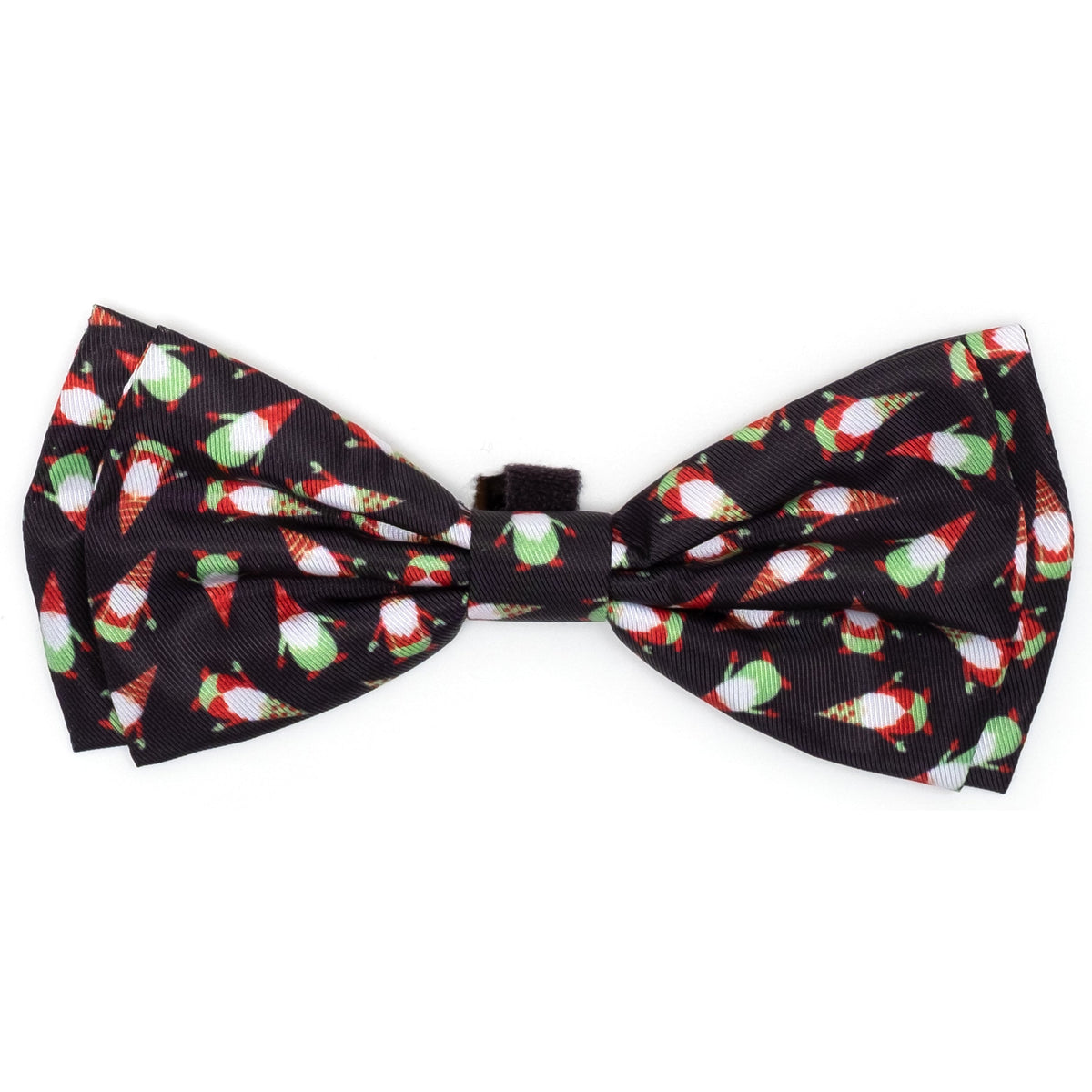 Gnomes Dog Bow Tie – Polyester, Black, Sizes S, L