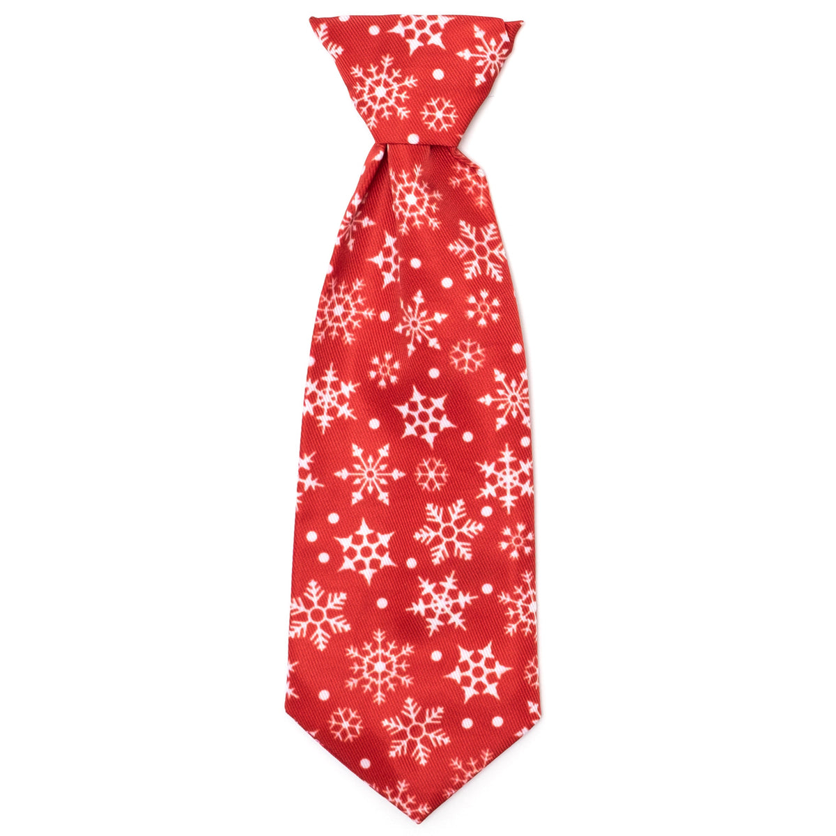 Let It Snow Dog Neck Tie – Polyester, Red, Sizes S, L