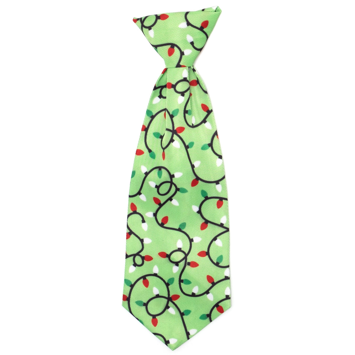 Lit Dog Neck Tie – Polyester, Green, Sizes S, L