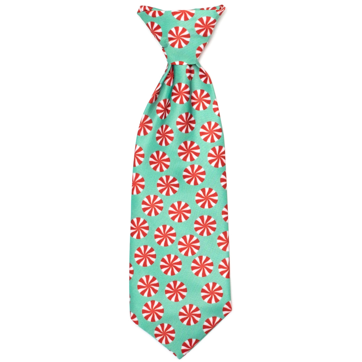 Peppermints Dog Neck Tie – Polyester, Green, Sizes S, L