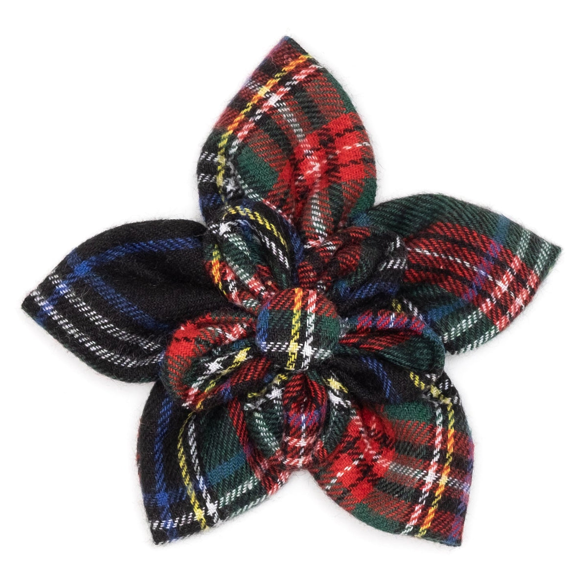 Black Stewart Dog Flower – Cotton, Black Multicolored, Sizes S, L