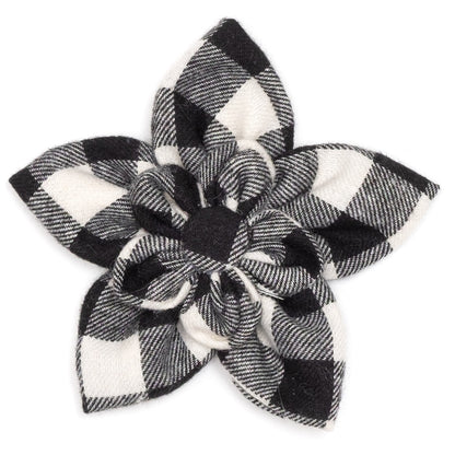Black/Off White Buffalo Dog Flower – Cotton, Black/White, Sizes S, L