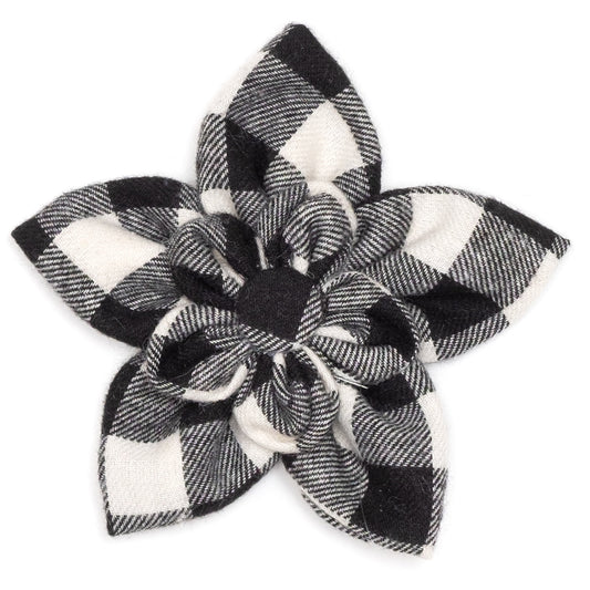 Black/Off White Buffalo Dog Flower – Cotton, Black/White, Sizes S, L