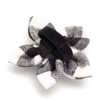 Black/Off White Buffalo Dog Flower – Cotton, Black/White, Sizes S, L