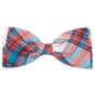 Cornflower Blue/Red Plaid Dog Bow Tie – Cotton, Blue/Red, Sizes S, L
