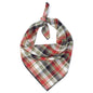Olive Multi Plaid Dog Bandana – Cotton, Olive Multicolored, Sizes S, L