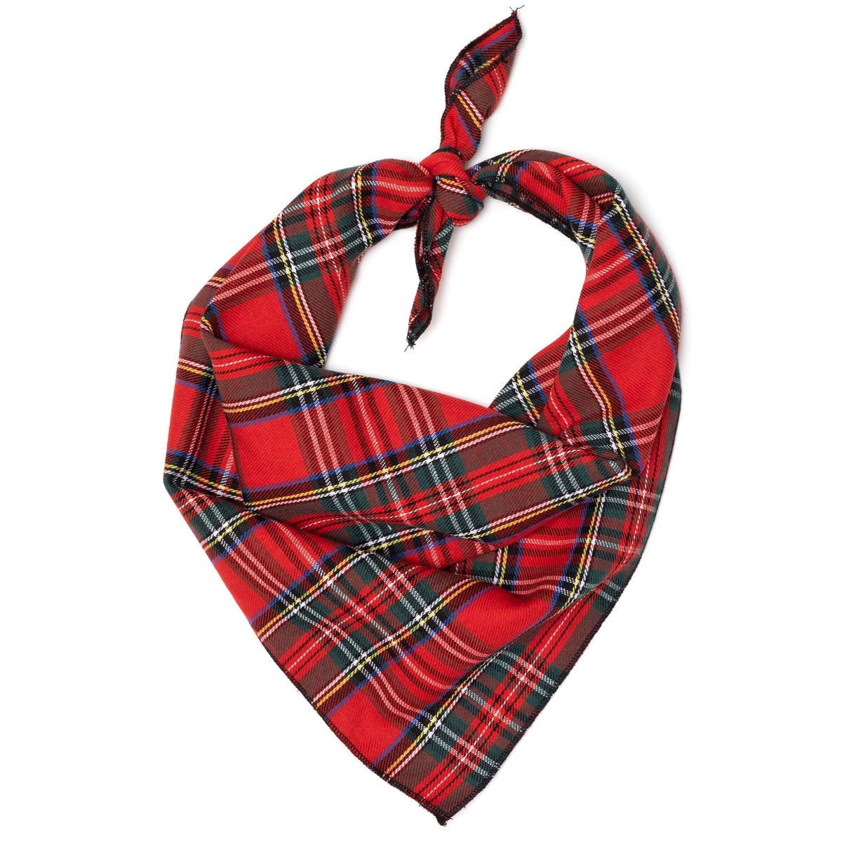 Red Plaid III Dog Bandana – Cotton, Red, Sizes S, L