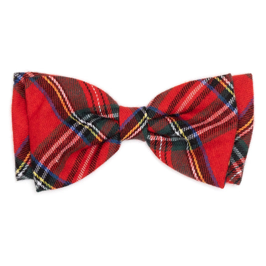 Red Plaid III Dog Bow Tie – Cotton, Red, Sizes S, L