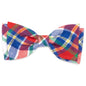 Red/Hunter Blue Plaid Dog Bow Tie – Cotton, Red/Blue, Sizes S, L