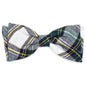 Stewart Tartan Plaid Dog Bow Tie – Cotton, Green/White & Red/White, Sizes S, L
