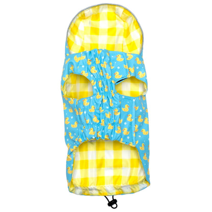 Blue Rubber Duck Dog Raincoat, blue, product view 2