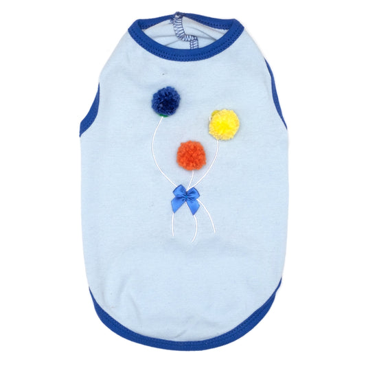 Birthday Dog Tank Top – Cotton, Blue & Pink, Sizes XS–XXL