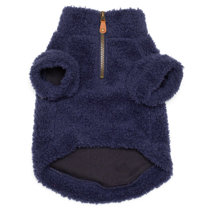 Solid Fleece Quarter Zip Dog Sweater – Polyester, 7 colours, Sizes XS–XXL
