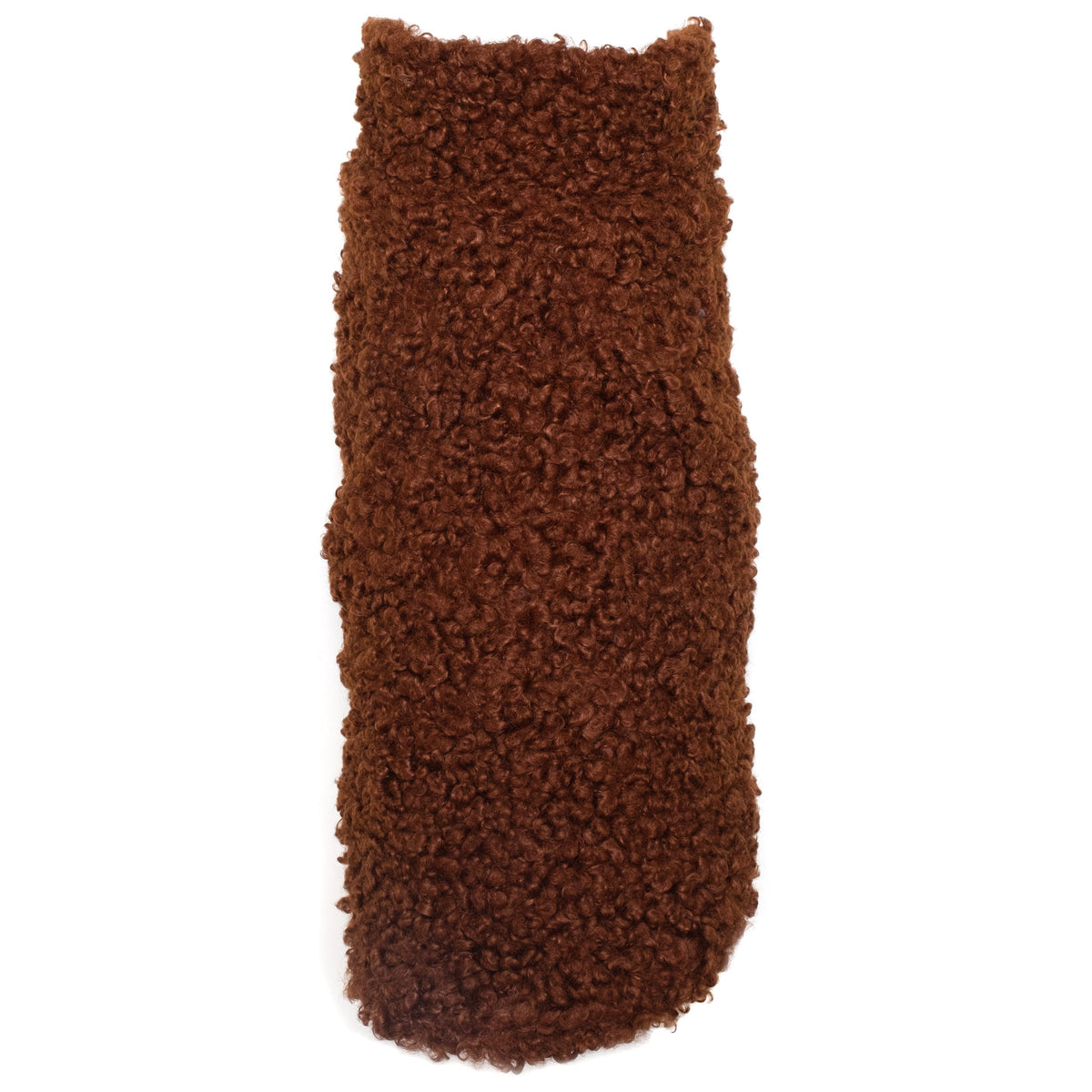 Brown Boucle Dog Jacket – Polyester, Brown, Sizes XS–XXL