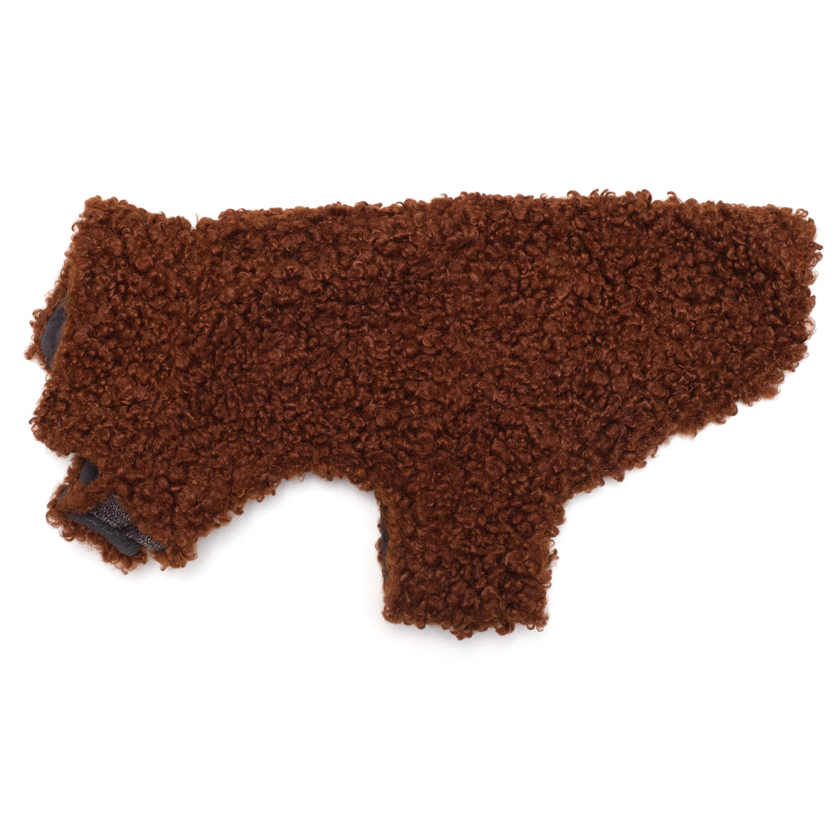 Brown Boucle Dog Jacket – Polyester, Brown, Sizes XS–XXL