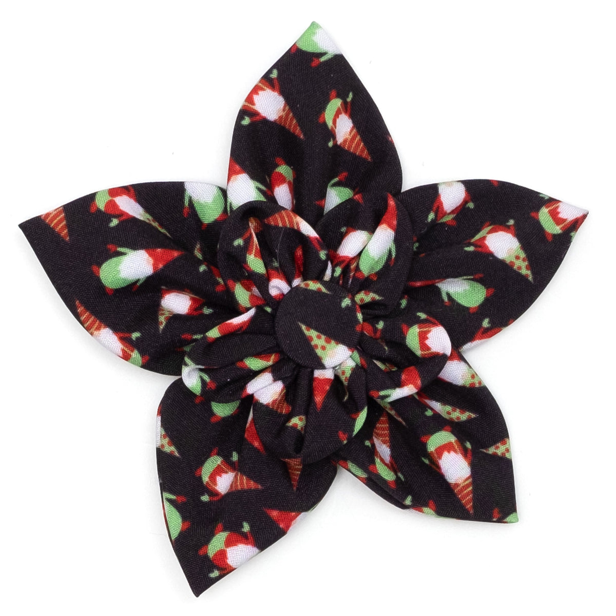 Gnomes Dog Flower – Polyester, Black, Sizes S, L