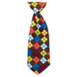 Autumn Argyle Dog Neck Tie – Polyester, Brown, Sizes S, L