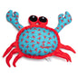 Crab Squeaky Dog Toy in teal, main product view