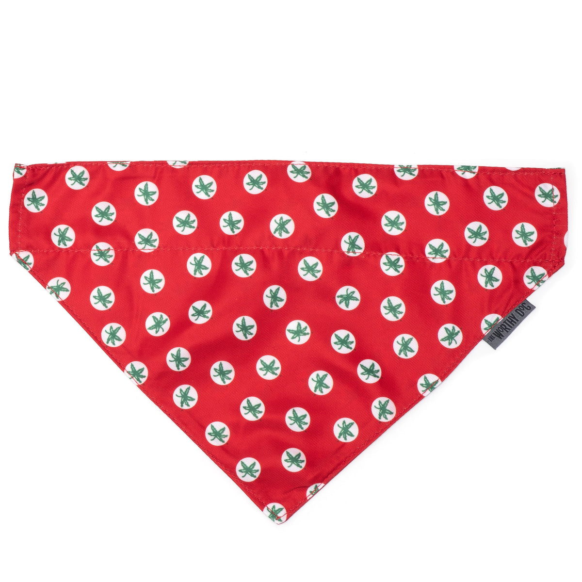 Ohio State Tossed Decals Dog Slide-On Bandana – Polyester, Scarlet, Sizes S, L