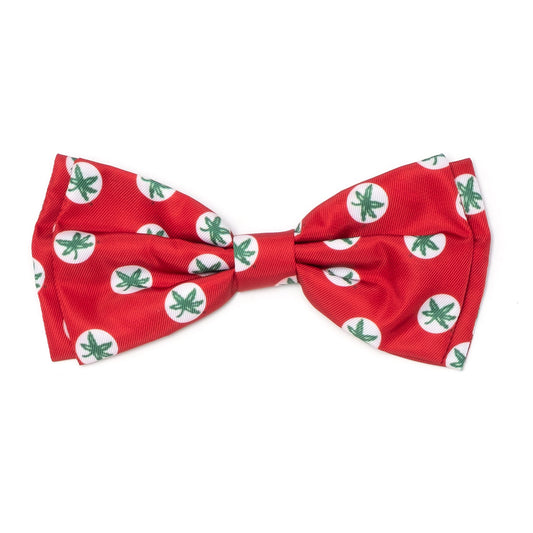 Ohio State Tossed Decals Dog Bow Tie – Polyester, Scarlet, Sizes S, L