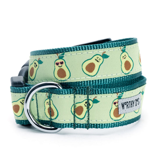 Avocados Dog Collar – Green, Sizes XS–XL