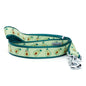 Green Avocado Nylon Dog Leash — coiled leash