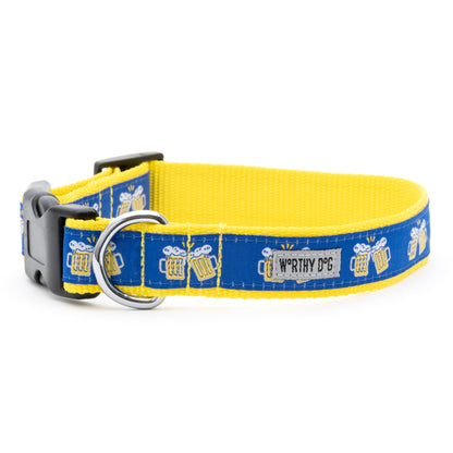 Cheers! Dog Collar – Navy, Sizes XS–XL
