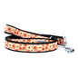 Fleurs Floral Nylon Dog Leash — coiled yellow option