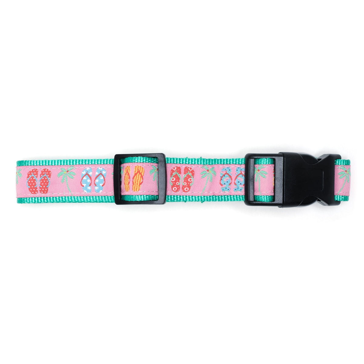 Flip Flops Dog Collar – Pink, Sizes XS–XL