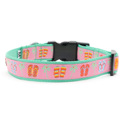 Flip Flops Dog Collar – Pink, Sizes XS–XL