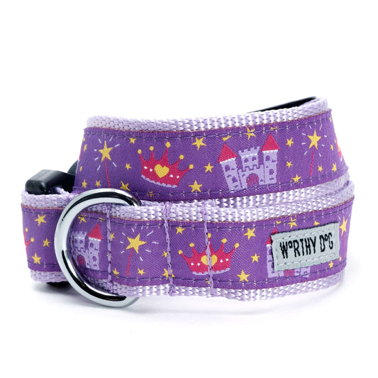 Princess Dog Collar – Purple, Sizes XS–XL