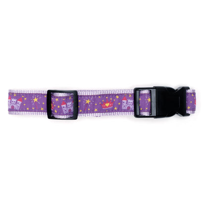 Princess Dog Collar – Purple, Sizes XS–XL