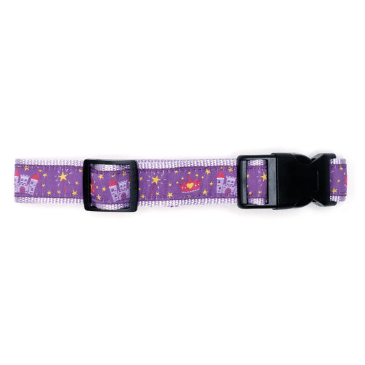 Princess Dog Collar – Purple, Sizes XS–XL