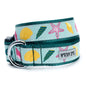 Seashells Dog Collar – Teal, Sizes XS–XL
