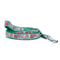 Spring Garden Floral Nylon Dog Leash — coiled leash